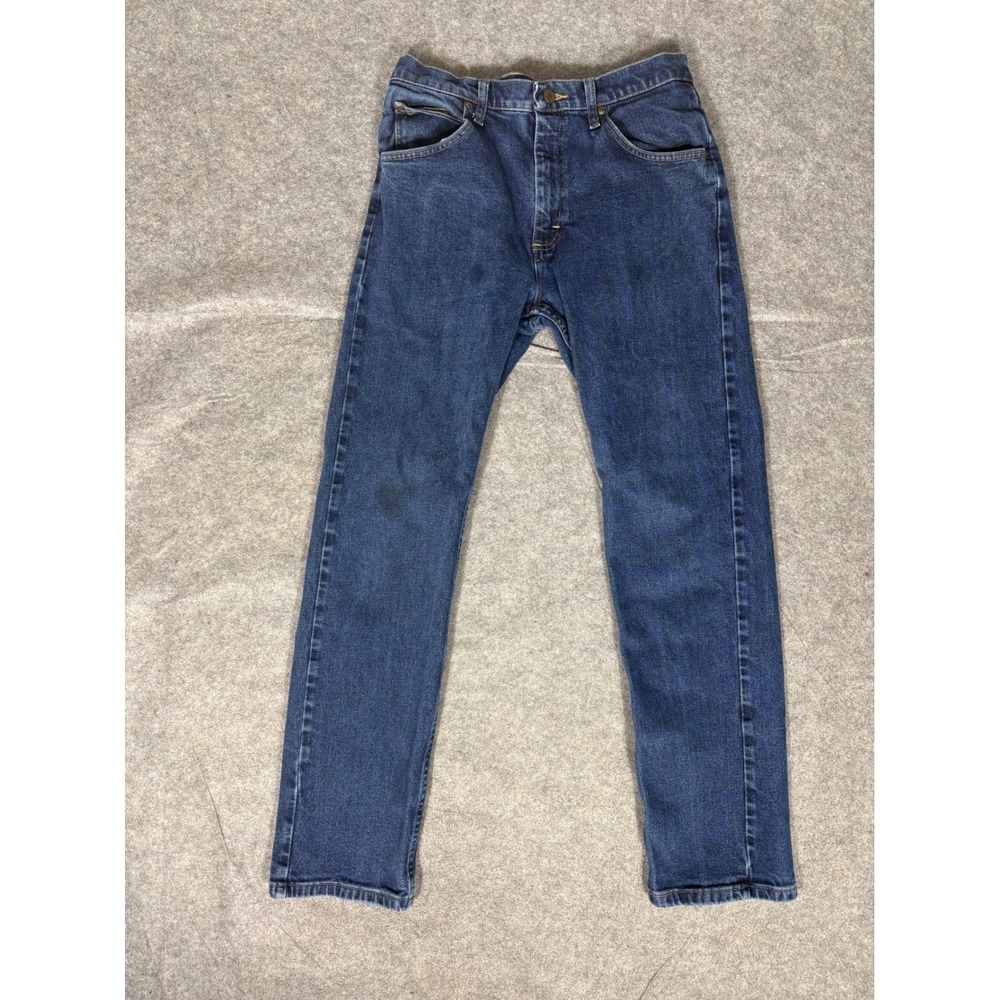 Wrangler Regular Fit Straight Leg Blue Denim Jeans Men's Size 32x32